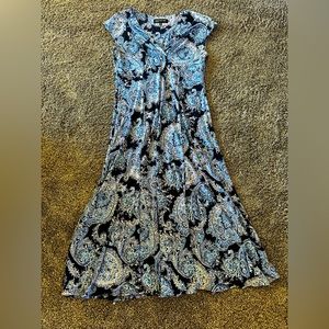 Jones New York maxi dress with short sleeve floral print women’s size 8